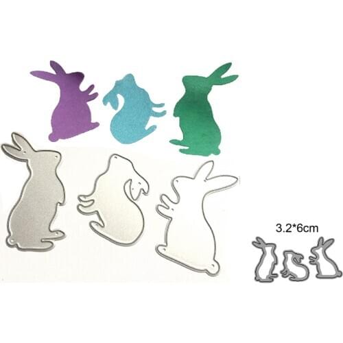 Metal Cutting Dies DIY Easter Egg And Rabbit Set Scrapbooking Embossing Flower Paper Craft Die