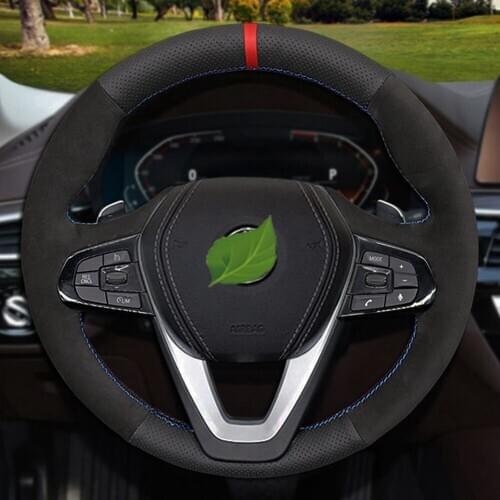 Genuine Leather Suede Hand-stitched Car Steering Wheel Cover DIY for BMW G20 G21 G30 G31 G32 X3 X5 G05 X7 G07 G01 X4 G02 Z4 G29
