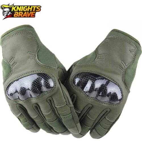 Motorcycle Gloves Men Full Finger Gloves Motocross Carbon Fiber Shell Touch Screen Racing Guantes Moto Motorbike Riding Gloves