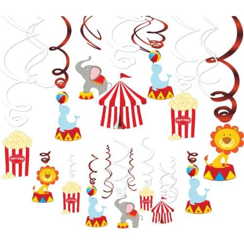 Kids Carnival Circus Birthday Party Theme Disposable Tableware Sets Cartoon Circus Animals Plates Napkins Cups for Party Supplie