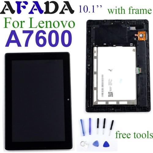 New LCD Display For Lenovo Tab A10-70 A7600 A7600-F A7600-H Black LCD Display Touch Screen with Frame Assembly Replacement