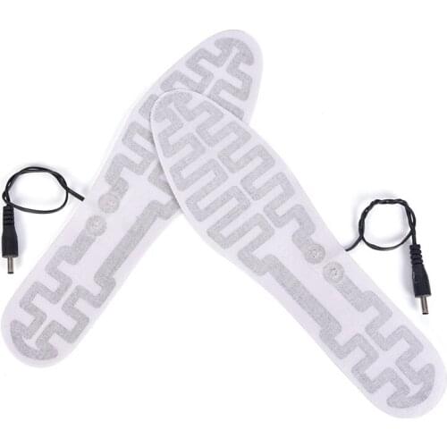 One Pair USB Heated Insoles Winter Foot Warmer Carbon Fiber Heating Element For Shoes Waterproof Heating Film For Women Men