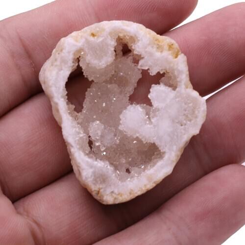 Natural White Agates Slice Quartzs Crystal Cluster Minerals Reiki Healing Crystal Home Decoration 30x40mm