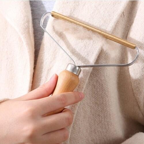 Portable Manual Clothes Lint Remover Fuzz Shaver Brush Tool Coat Double Sided