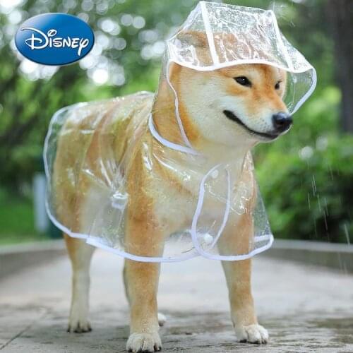 Disney Transparent Dog Raincoat Large and Medium-sized Dog Samoyed Teddy Bichon Golden Retriever Waterproof Pet Clothes Poncho