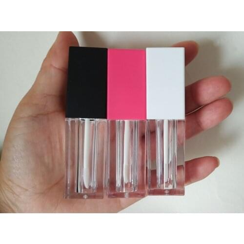 30/50pcs 5ml Empty Lip Gloss Tube DIY Square Portable Liquid Lipstick Bottle Clear Lip Gloss Bottle Lipgloss Tubes Wholesale