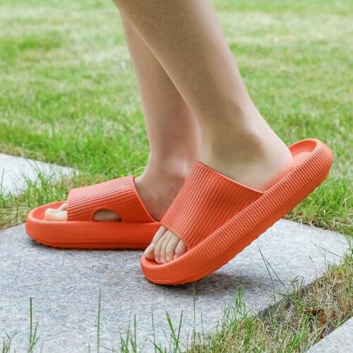 Women Thick Platform Slippers Summer Home Slides Deodorant Silent Soft Slippers Men Ladies Indoor Bathroom Anti-slip Shoes