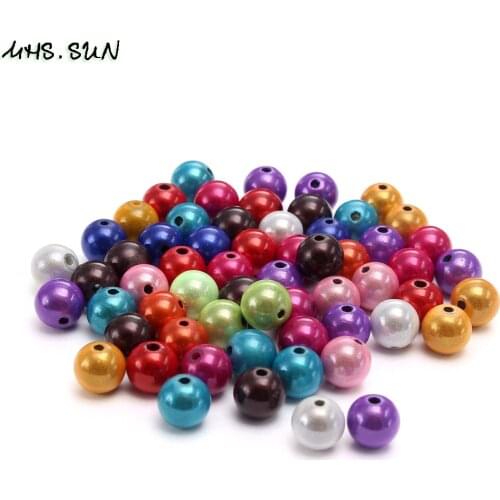 MHS.SUN 25MM Mixed Color Acrylic Beads 50g Loose Round Miracle Beads Colorful 3D Illusion Chunky Beads For DIY Jewelry Making
