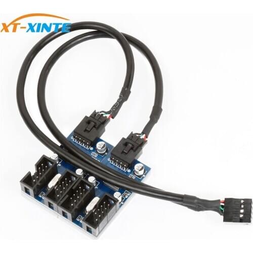 Multiple Circuit Board 9Pin Header 1 to 4 Extension Cable Easy Install Adapter Connectors Stable Motherboard USB Splitter Signal