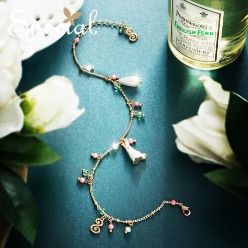 The SPECIAL New Fashion euramerican sweet personality fairy tale style lovely rabbit anklet lining skin thin slimming ,S1818A