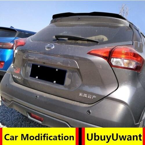 For Nissan Juke 2017-2020 Rear Roof Lip Spoiler ABS Gloosy Black / Carbon Fiber Color Car Tail Wing Decoration Hatchback Spoiler