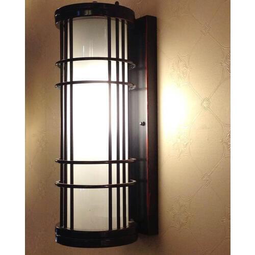 Vintage Porch light 1 pc outdoor lighting Courtyard wall lamp big glass garden light Balcony antique waterproof outdoor Arandela