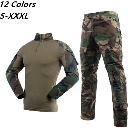 Military Suit Jacket Pants Camouflage Army Tactical Battle Combat Shirt Men Women Softair Camisa Militar Special Forces Costume