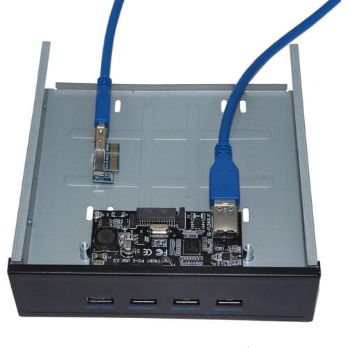 Super Speed PCIE PCI-E express to 4 ports USB 3.0 HUB USB 3.0 5.25 inch Front Panel with 4 USB 3.0 Ports For PC computer desktop