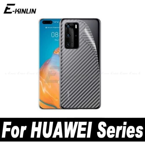 Soft Carbon Fiber Back Cover Protective Film For Huawei P40 P30 P20 Pro Lite 5G E Plus Rear Screen Protector Not Tempered Glass