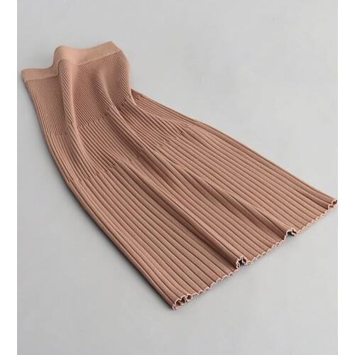 Sherhure Autumn Skirts High Waist Saias Women Knitting Winter Long Skirt Jupe Femme Faldas