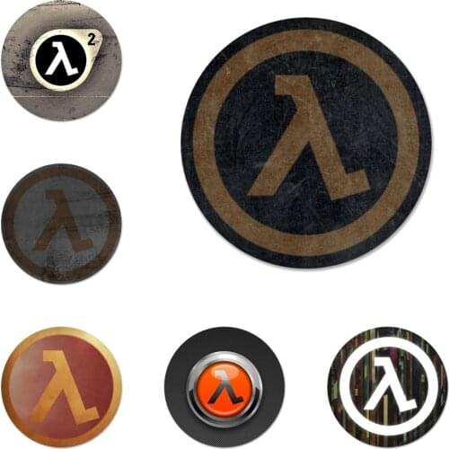 Half Life logo Icons Pins Badge Decoration Brooches Metal Badges For Clothes Backpack Decoration