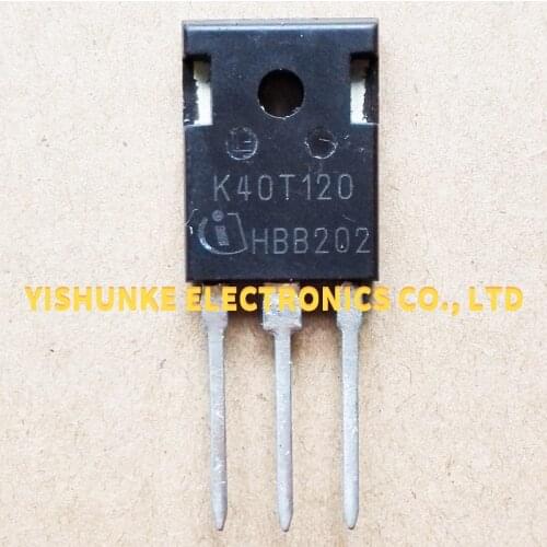 10Pcs IKW40N120T2 IKW40T120 K40T1202 K40T120 TO-247 40A 1200V Power IGBT Transistor