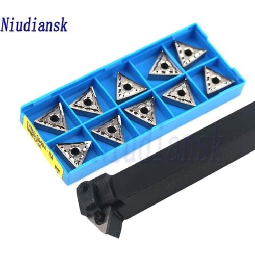 10pcs Carbide Inserts TNMG1604 CNC Lathe Tools 1pc MTWNR1616H16 MTWNR2020K16 External Turning Tool Holder MTWNR2525M16 Lathe Set