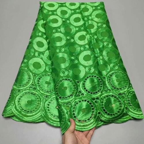 2021 Latest African Fabric Hot Embroidery Swiss Voile Lace In Switzerland Dubai Nigerian Cotton Fabri