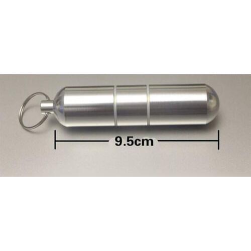 50pcs Portable Metal Pill Case Aluminum Pill Storage Box Sealed Cigarette Case Container with Key Ring ZA6223