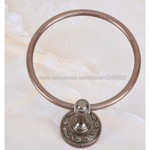 Antique Copper Wall Mounted Towel Ring Towel Holder Bath Towel Bar Bathroom Accessories Kba156