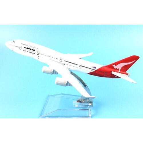 FREE SHIPPING 16CM 747 QANTAS METAL ALLOY MODEL PLANE AIRCRAFT MODEL TOY AIRPLANE BIRTHDAY GIFT