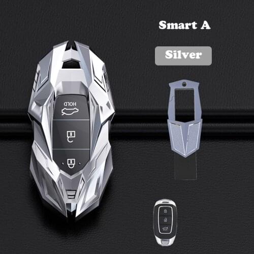 Zinc Alloy Car Key Case Cover Protector Shell For Hyundai i30 Ix35 Encino Azera Accent TM Palisade Santa Fe Auto Accessories