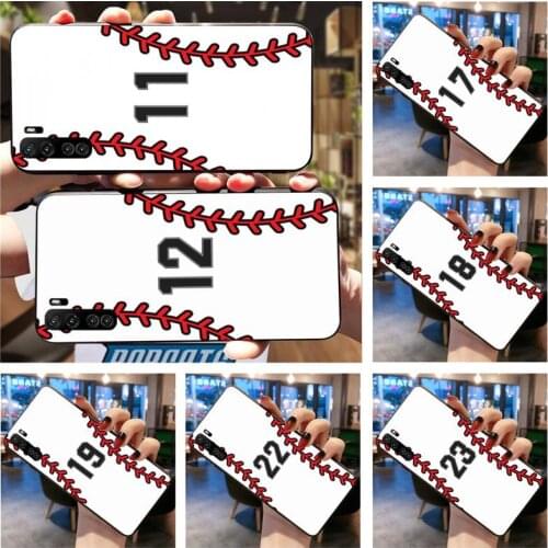 Baseball number pattern Phone Case For Huawei Nova 6se 7 7pro 7se honor 7A 8A 7C 9C Play