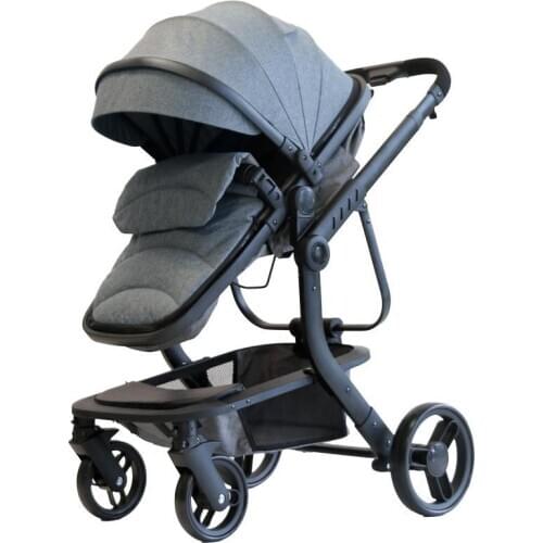 High-view Baby Stroller Can Sit and Recline Baby Stroller Shock Absorber Folding Lightweight Portable Stroller Travel Stroller