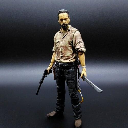 Wolking Dead Figures 5inch Rick Grimes Residents Evil Action Figures Joint Movable Doll ToyModel Macfarlane