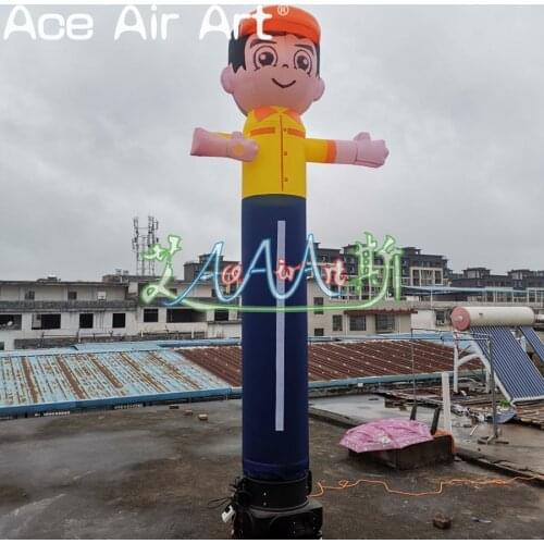 Hot sale inflatable little boy character air dancer , inflatable sky dancer Salute boy for events party