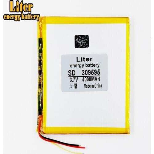3 line Li-ion battery for tablet pc 7 inch 8 inch 9inch Tablet Battery inner 309595 3.7V 4000mAh