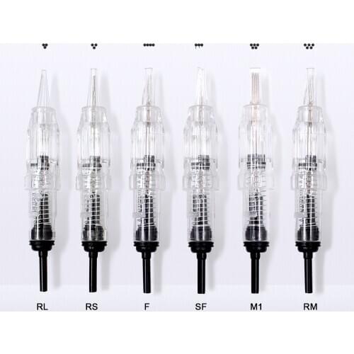 Tattoo Cartridges needles 1RL/2R/3RL/5/7/9RL Disposable Sterilized Permanent Makeup Machine Pen Needles Cartridges for Eyebrow