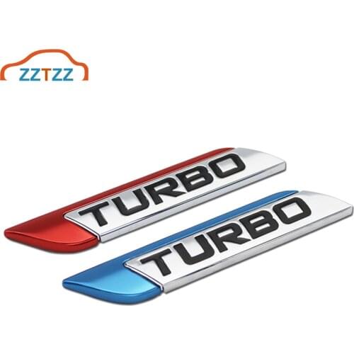 ZZTZZ 3D Metal TURBO Turbocharged Car sticker Logo Emblem Badge Decals Car Styling DIY Decoration Accessories for Frod Bmw Ford