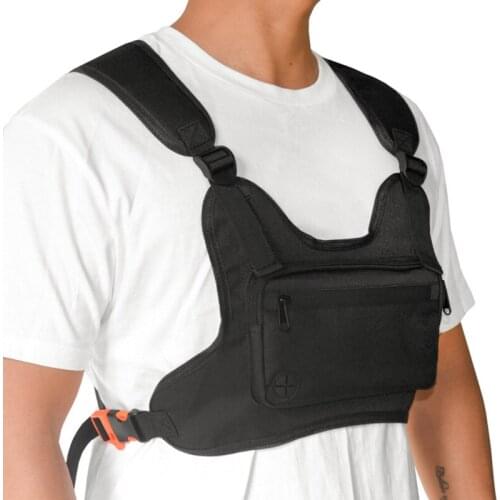 Multifunction Fashion Tactical Streetwear Bag Waist Pack Men Black White Chest Rig Bags Chest Night Running Waist Bag 2021