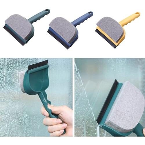 Multifunctional Glass Cleaning Brush Double-sided Bathroom Window Brush Household Cleaning Tools Car Window Mirror Cleaning