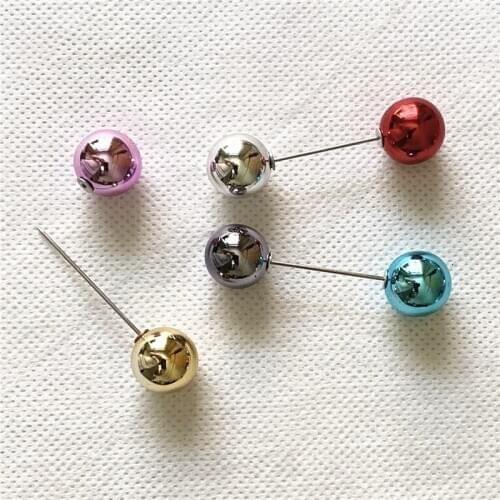 Fashion 1PCS Woman/Girl Imitation Pearl Brooch Pins Classic Charm Accessories Simple Glossy Color Double Pearl Brooch Lapel Pin