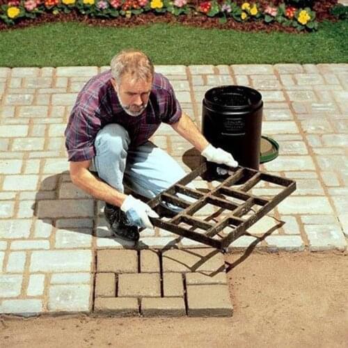 New DIY Plastic Pavement Brick Concrete Stepping Stone Cement Mould Paving Road Mold Path Maker Garden Decoration Drop Shipping