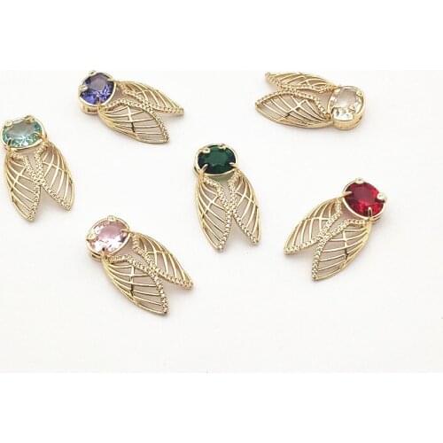 New arrival! 30x17mm 20PCS Crystal/Cubic Zirconia insect Charm for Hand Made Earrings DIY parts,Jewelry Findings & Component