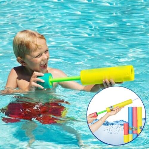 New Summer 2pcs Pull Type EVA Foam Drawn Blaster beach Water Guns for Children Shooter Summer Fun Outdoor Swimming Pool Toy Boys