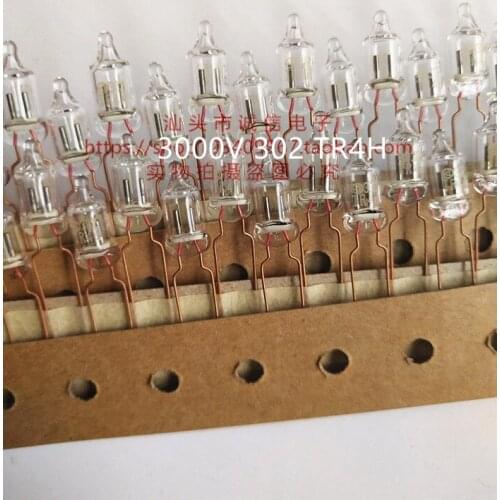 Original New 100% glass discharge tube fuse 3000V 302 TR4H lightning protection tube