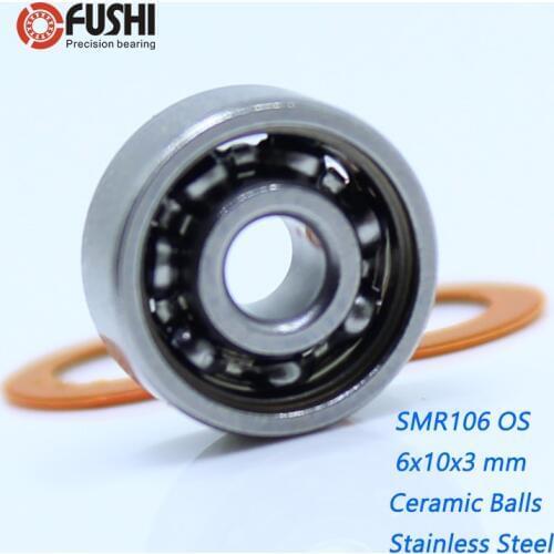 SMR106 2OS Bearing 6x10x3 mm CB ABEC7 Stainless Steel Hybrid Ceramic Bearing DRY Ocean Fishing Reels Ball Bearings SMR106C