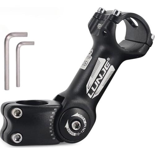 Adjustable Stem Bicycle Headset Mountain Bike Adjustable Angle Stem 25.4 31.8 Stand Tube Height Handle Frame Handle Connector