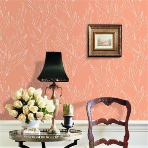 Pink Wallpaper Roll Hand Drawn Line Wall Papers Home Decor Drawing Plant Pattern Wall Paper for Girl Living Room Wallpapers