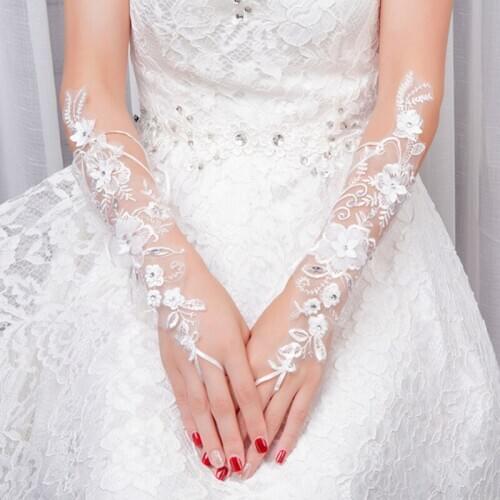 Wedding White Short Party Gloves Fingerless Elegant Bow decal Aecoration Evening Gloves Bridal Wedding Gloves Accessories