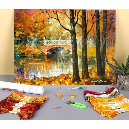 Love In The Air Printed Fabric 11CT Cross-Stitch Embroidery Full Kit DMC Threads Painting Craft Knitting Hobby Promotions