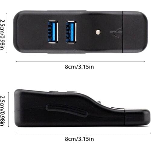 High Speed 4Ports USB HUB 3.0 USB Splitter Adapter for PC Notebook Tablet Laptop