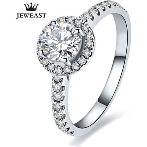 XZ Natural diamond 18K gold Pure Gold Ring Real 18K gold Solid Gold Ring Trendy Classic Party Fine Jewelry Hot Sell New 2019