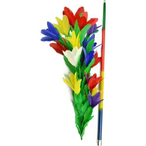 Funny gadgets Vanishing Cane To Flower ( 4 colors ) Magic Tricks Metal Vanishing Cane Stage Flower Comedy Magic Prop 81195